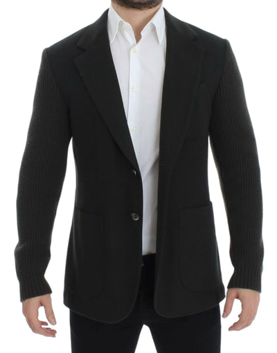 Blazer deux boutons en cachemire vert Dolce &amp; Gabbana