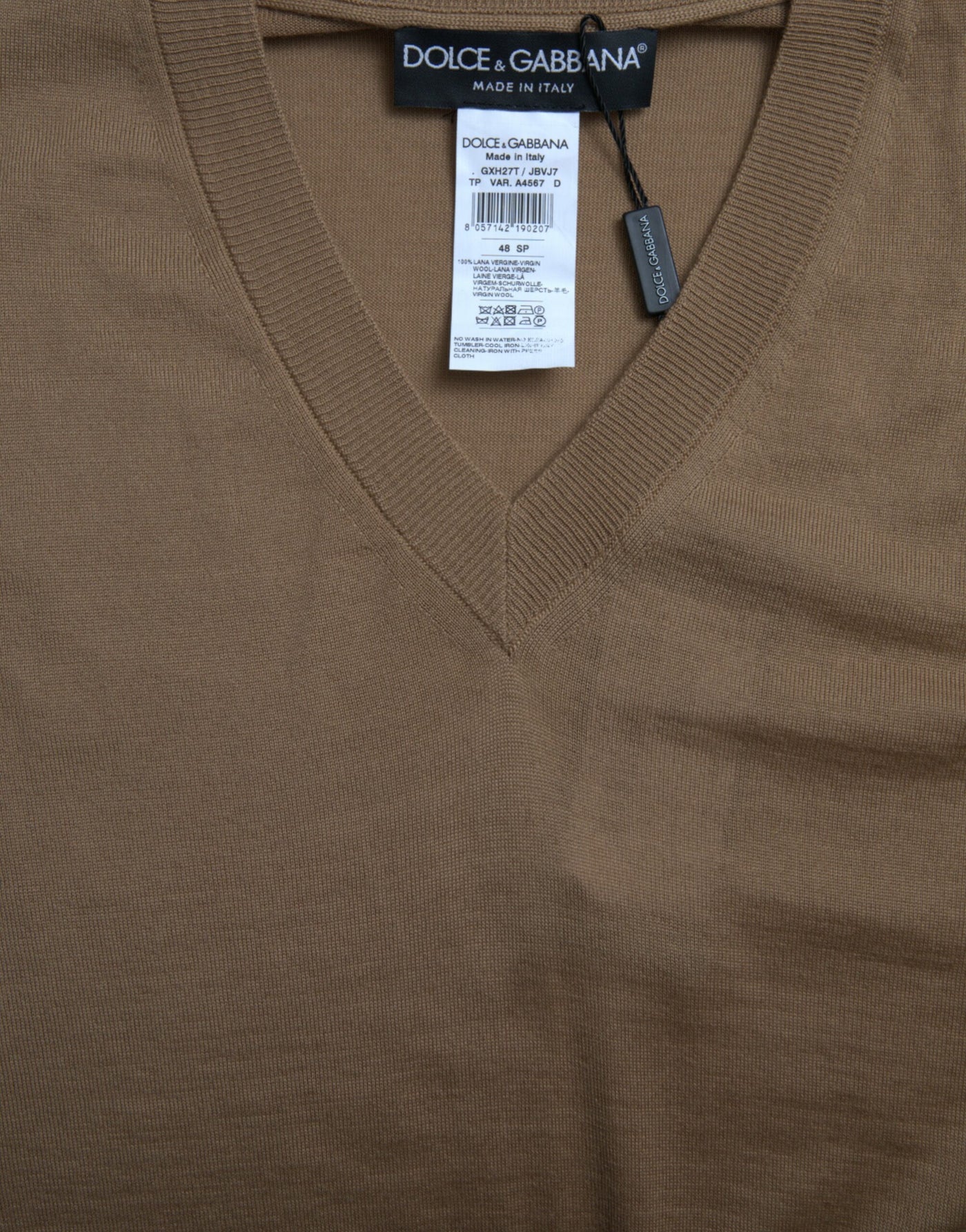 Dolce &amp; Gabbana Bruine Wollen Mouwloze Pullover Trui
