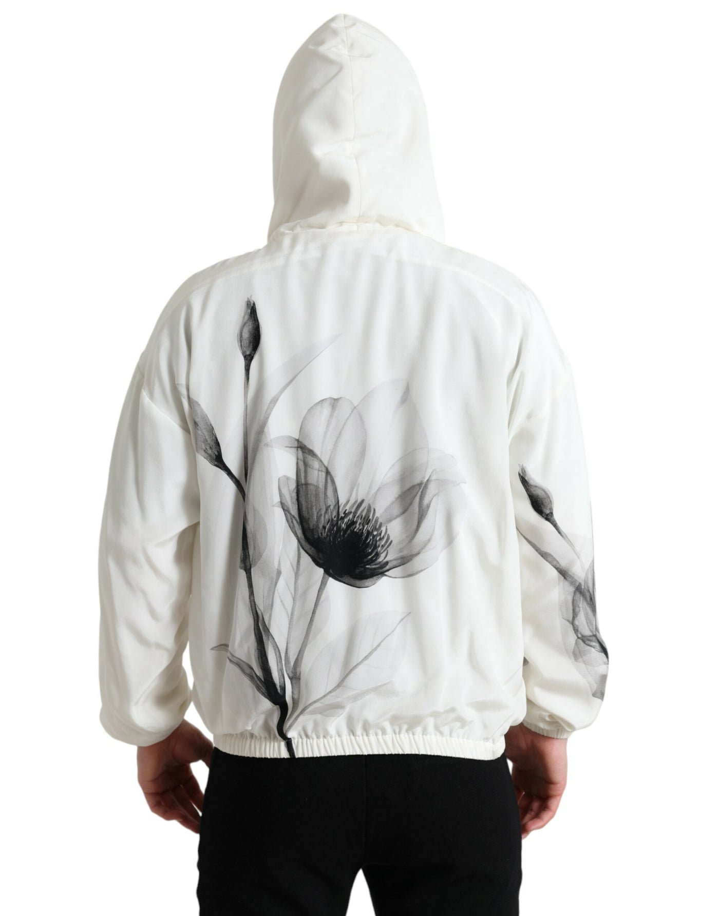 Dolce &amp; Gabbana witte hoodie met bloemenprint
