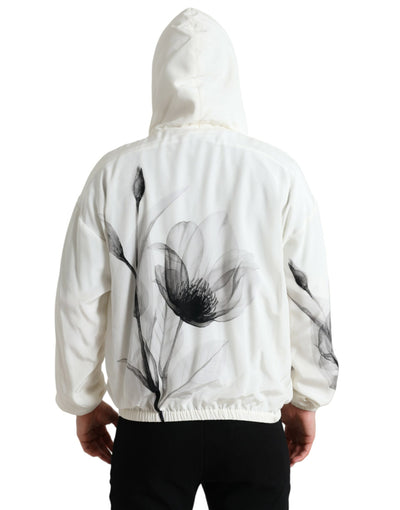 Dolce &amp; Gabbana witte hoodie met bloemenprint