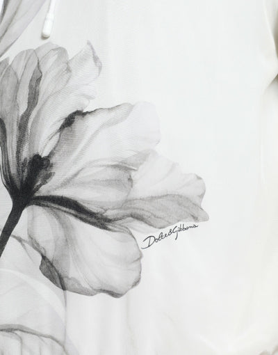 Dolce &amp; Gabbana witte hoodie met bloemenprint