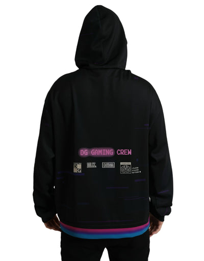 Dolce &amp; Gabbana Zwarte Logo Print Sweatshirt met Capuchon