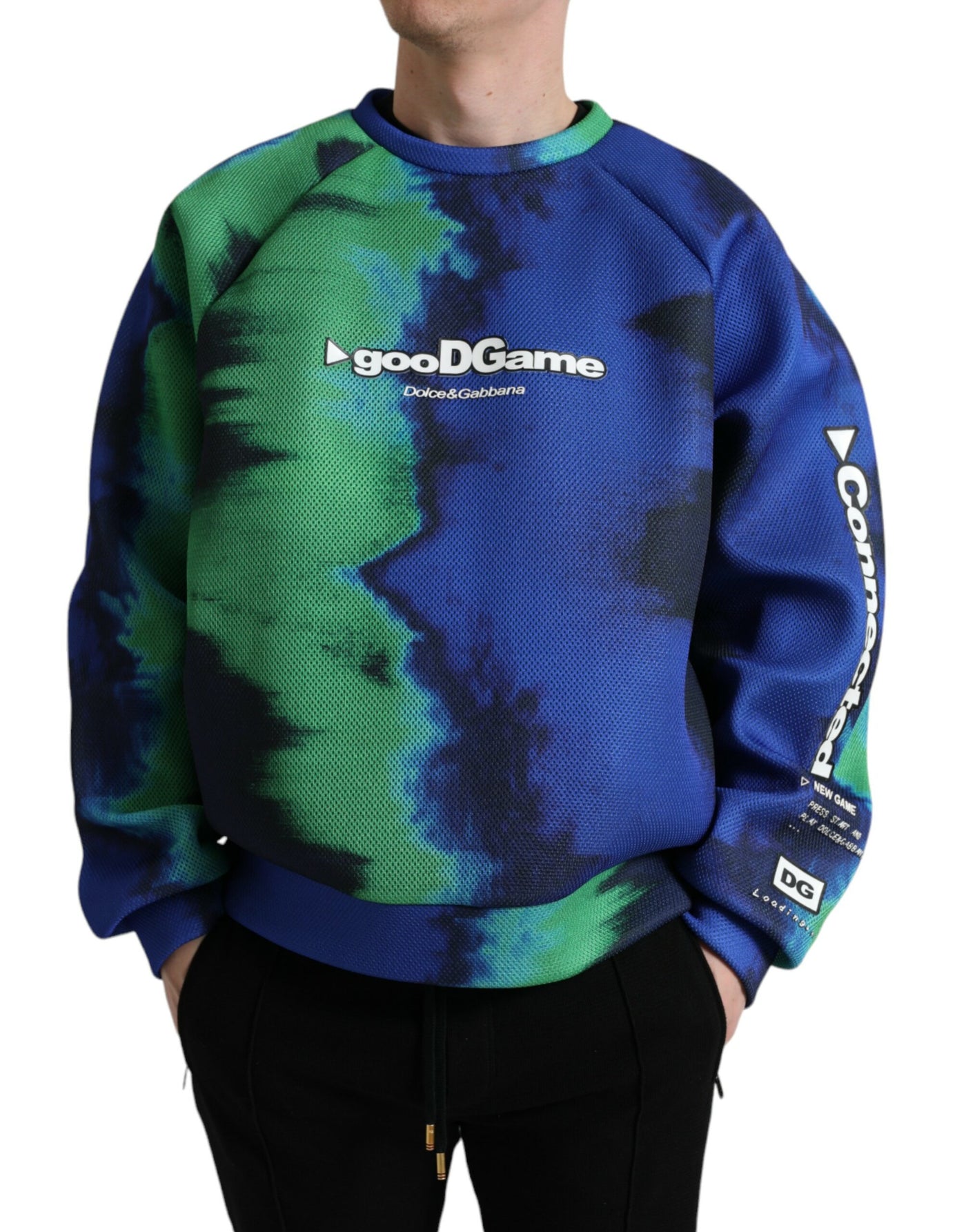 Pull ras du cou à logo multicolore Dolce &amp; Gabbana