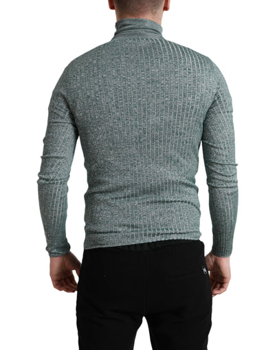 Dolce &amp; Gabbana Groene Polyester Turtleneck Trui