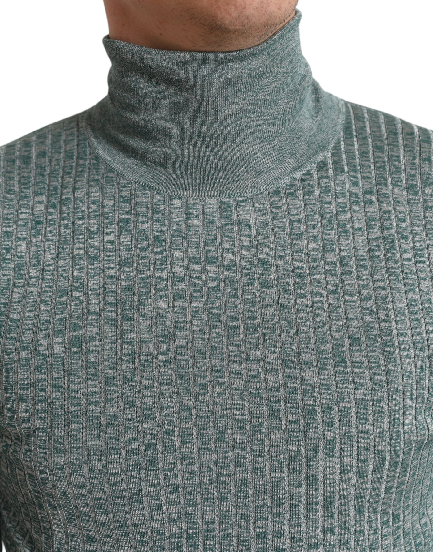 Dolce &amp; Gabbana Groene Polyester Turtleneck Trui