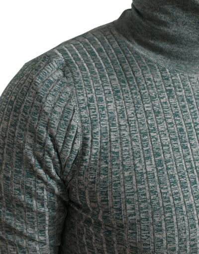 Dolce &amp; Gabbana Groene Polyester Turtleneck Trui