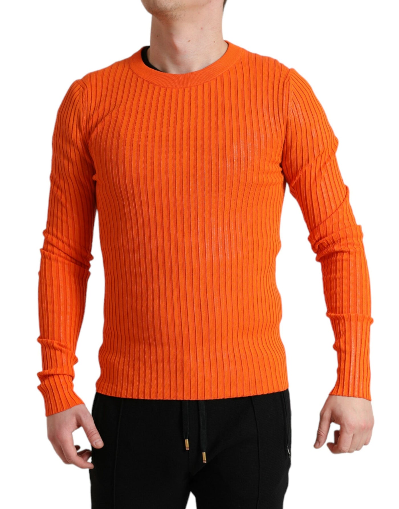 Pull ras du cou orange Dolce &amp; Gabbana pour homme