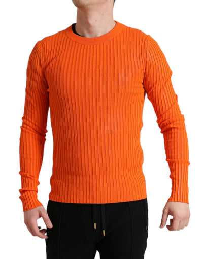 Pull ras du cou orange Dolce &amp; Gabbana pour homme