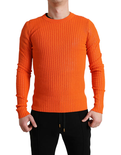 Pull ras du cou orange Dolce &amp; Gabbana pour homme