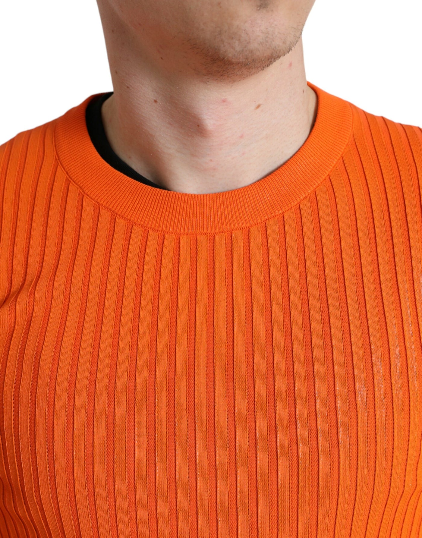 Pull ras du cou orange Dolce &amp; Gabbana pour homme