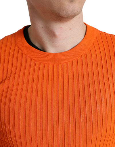 Pull ras du cou orange Dolce &amp; Gabbana pour homme