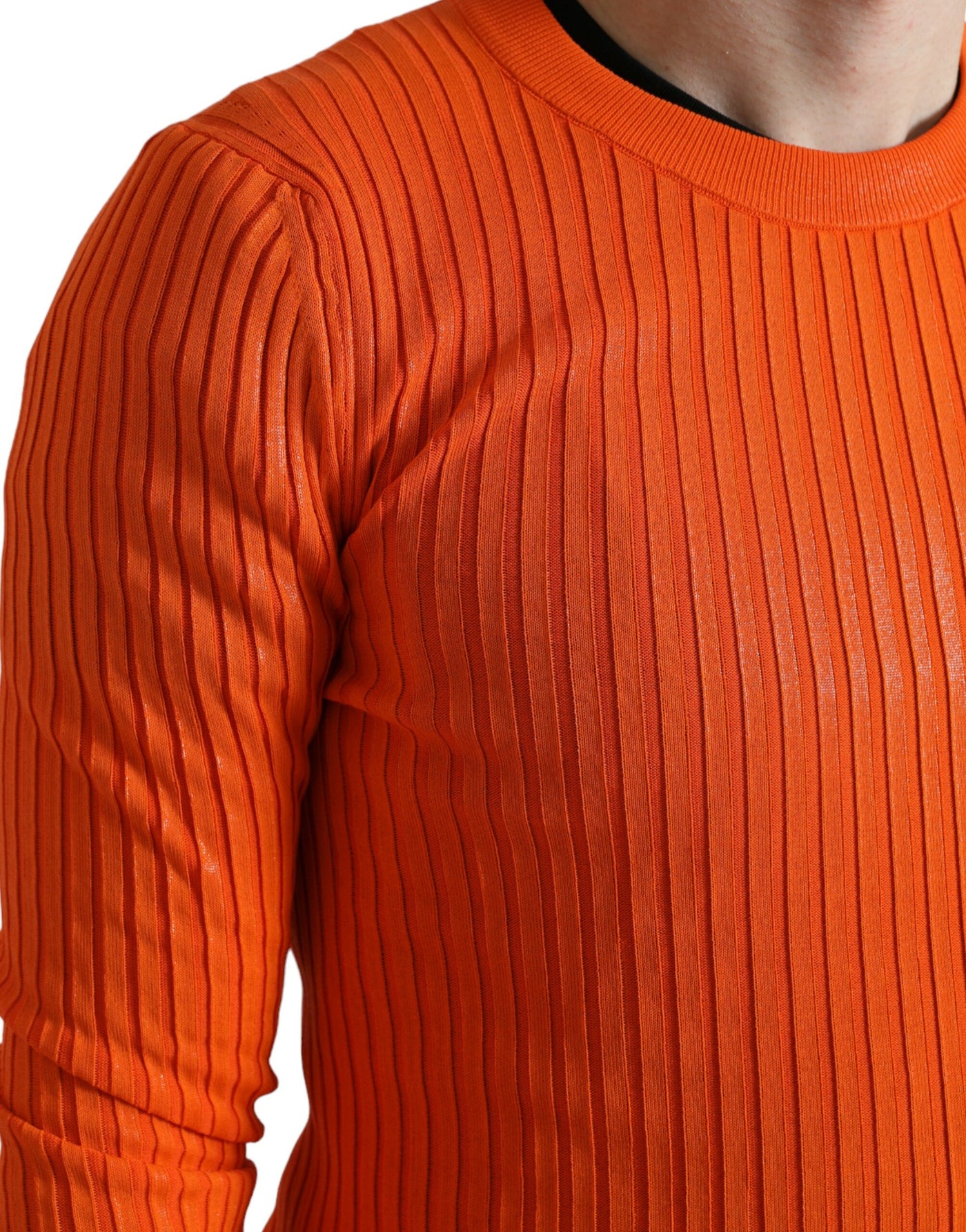 Pull ras du cou orange Dolce &amp; Gabbana pour homme