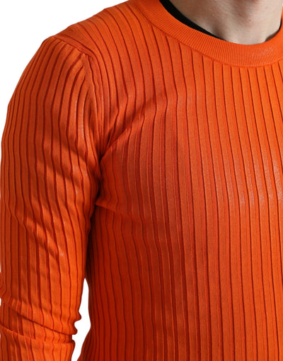 Pull ras du cou orange Dolce &amp; Gabbana pour homme