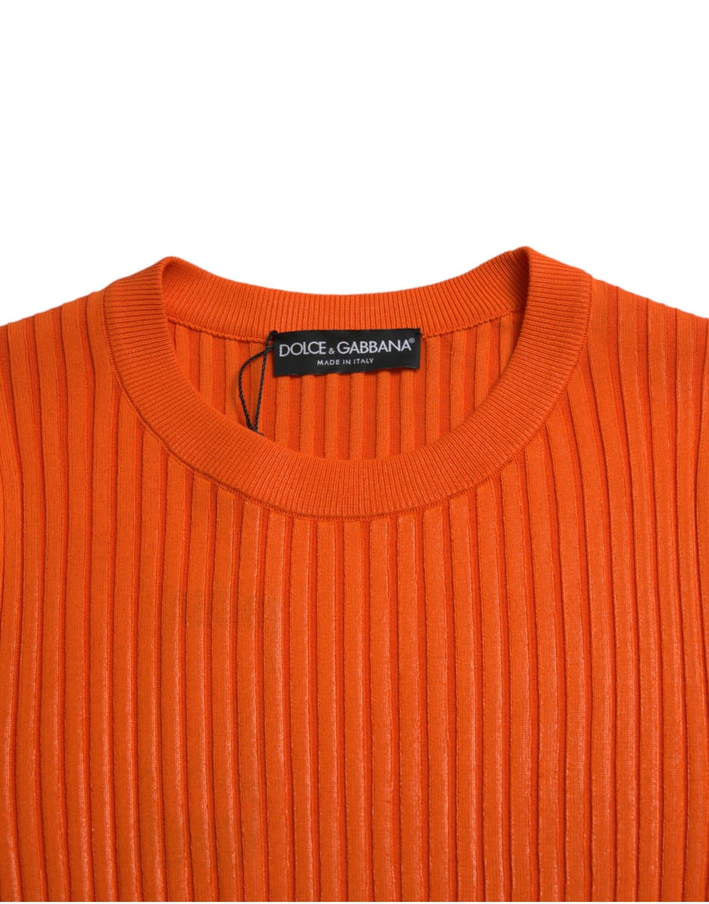 Pull ras du cou orange Dolce &amp; Gabbana pour homme