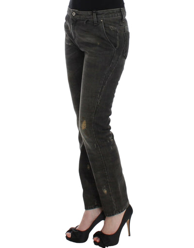 Costume National Grijze distressed jeans