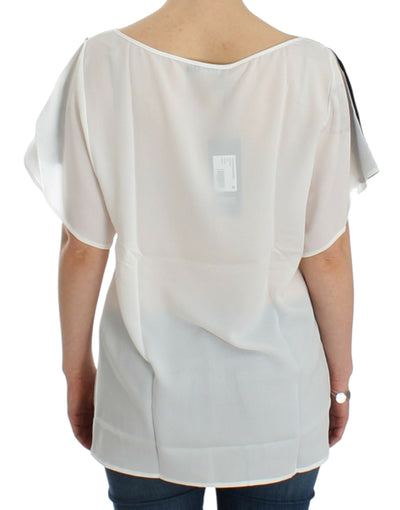 Kostuum Nationaal Wit motief print blouse