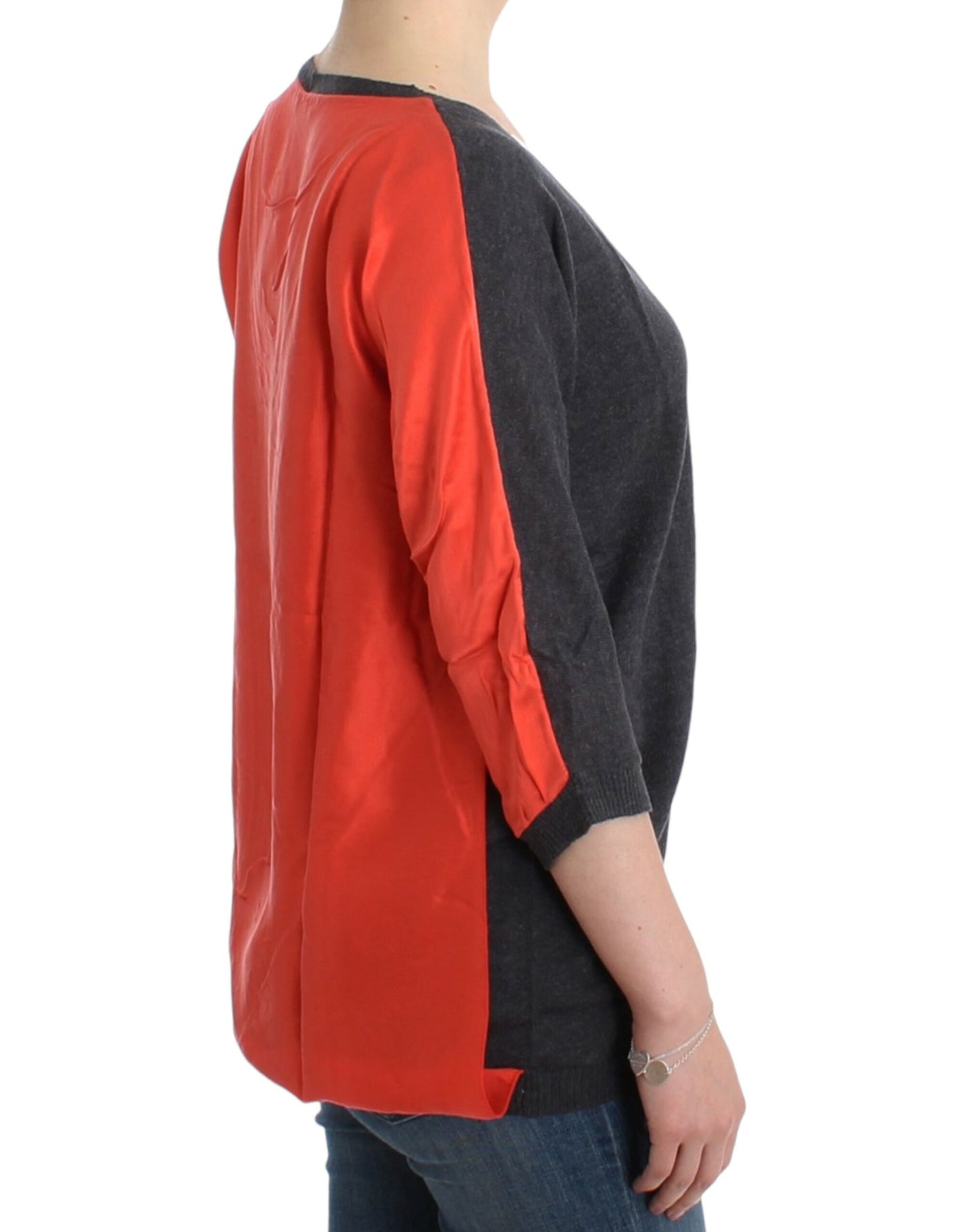 Pull gris à manches courtes Costume National