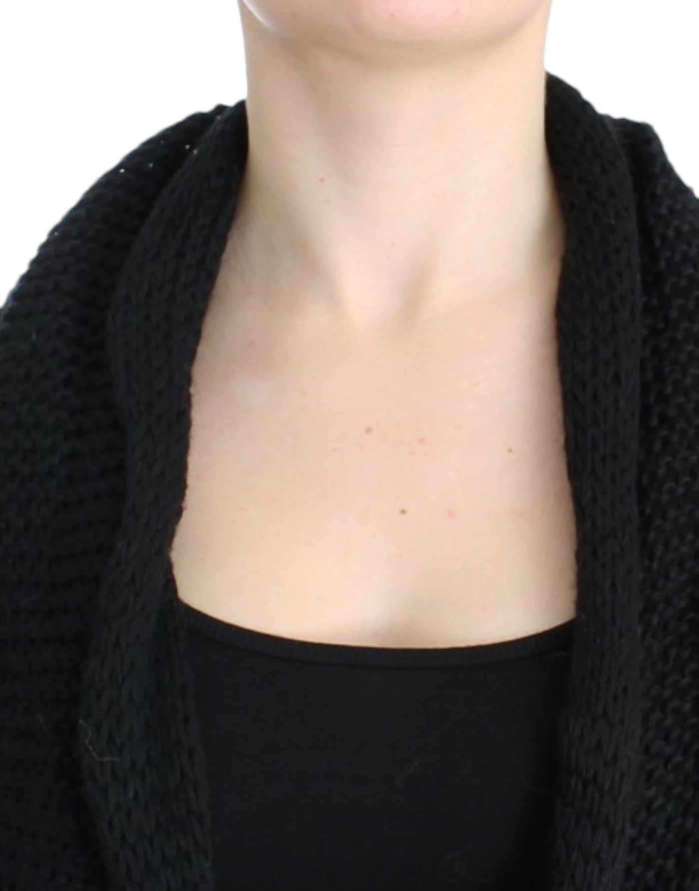 Costume National Cardigan tricoté noir sans manches