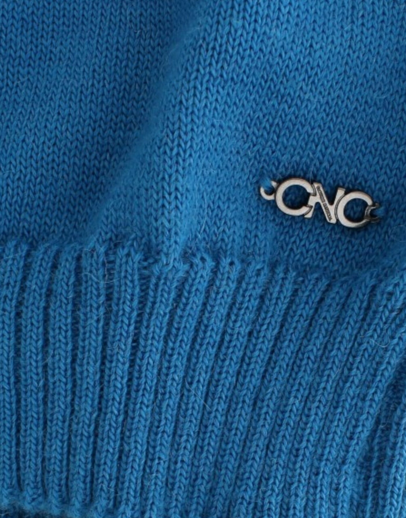Pull à col rond en tricot bleu Costume National