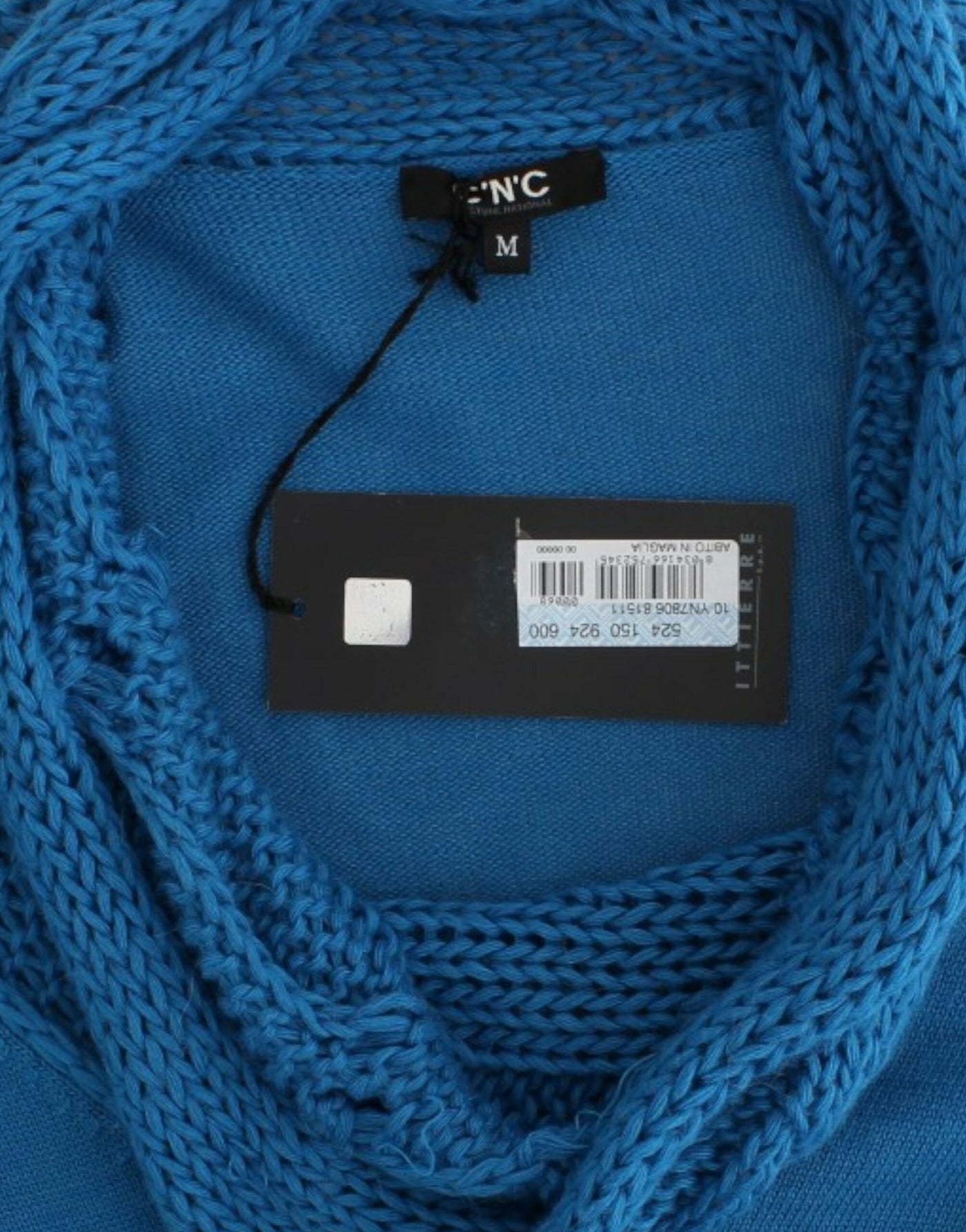 Pull à col rond en tricot bleu Costume National