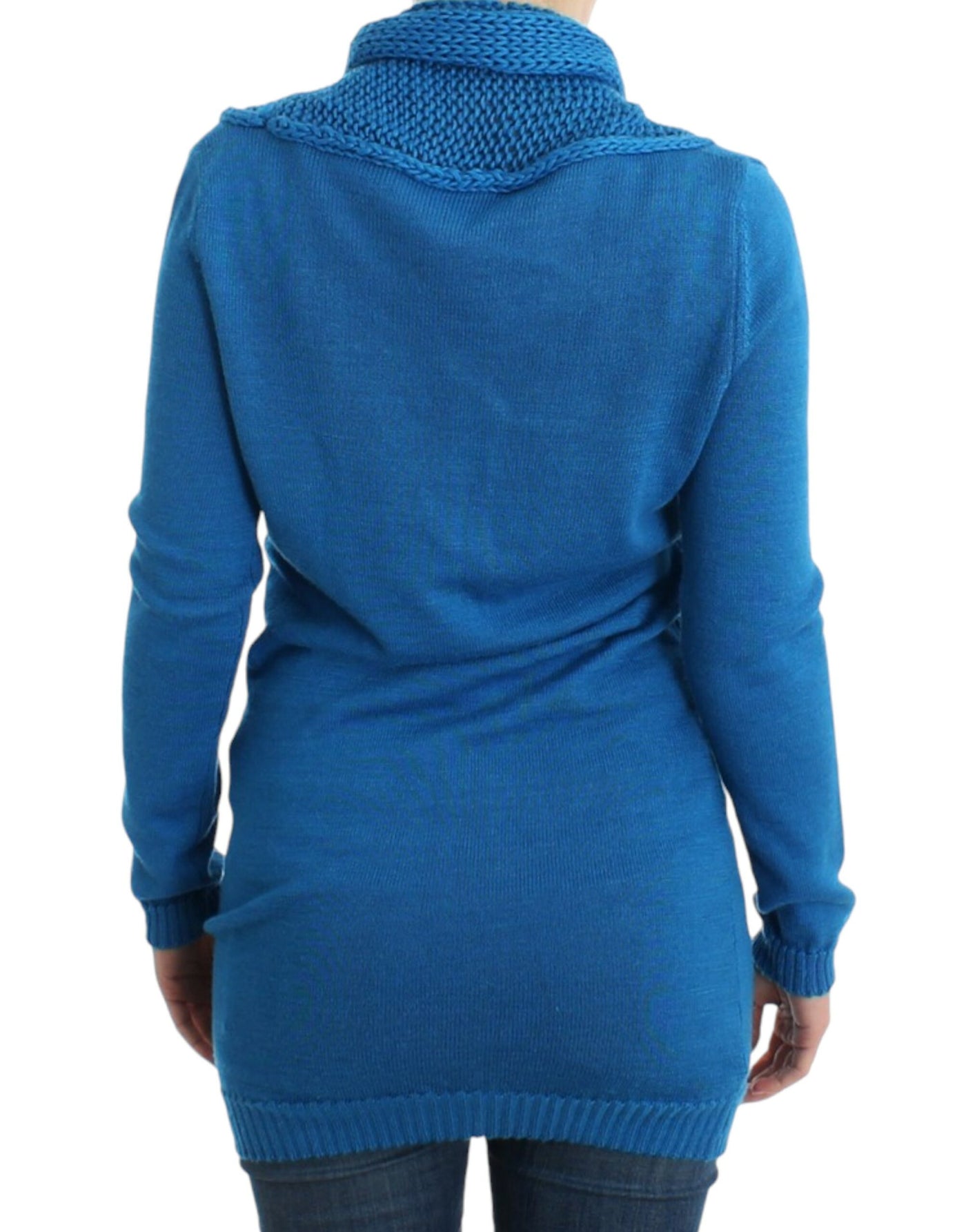 Pull à col rond en tricot bleu Costume National