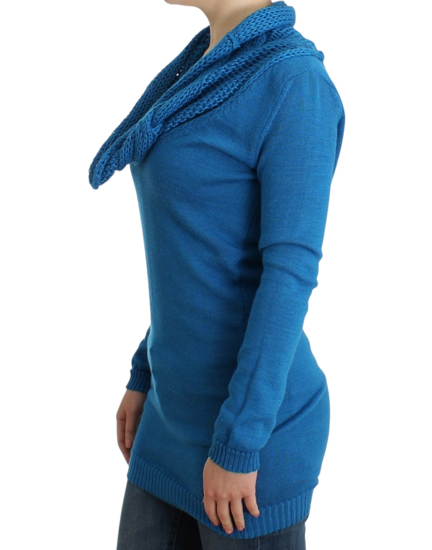Pull à col rond en tricot bleu Costume National
