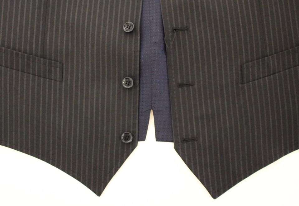 Dolce &amp; Gabbana Grijs Stretch Formeel Vest Gilet