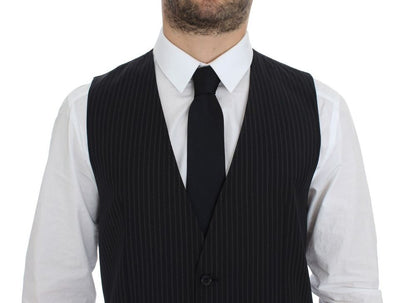 Dolce &amp; Gabbana Grijs Stretch Formeel Vest Gilet