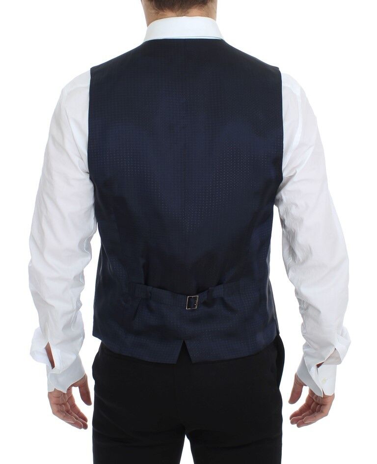 Dolce &amp; Gabbana Grijs Stretch Formeel Vest Gilet