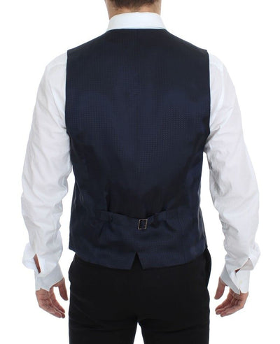 Dolce &amp; Gabbana Grijs Stretch Formeel Vest Gilet