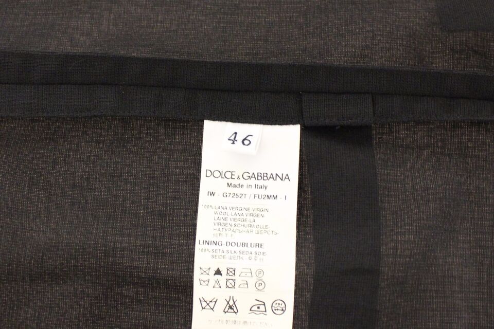 Dolce &amp; Gabbana Zwarte Wollen Formele Jurk Vest Gilet Jas