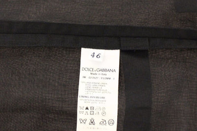Dolce &amp; Gabbana Zwarte Wollen Formele Jurk Vest Gilet Jas