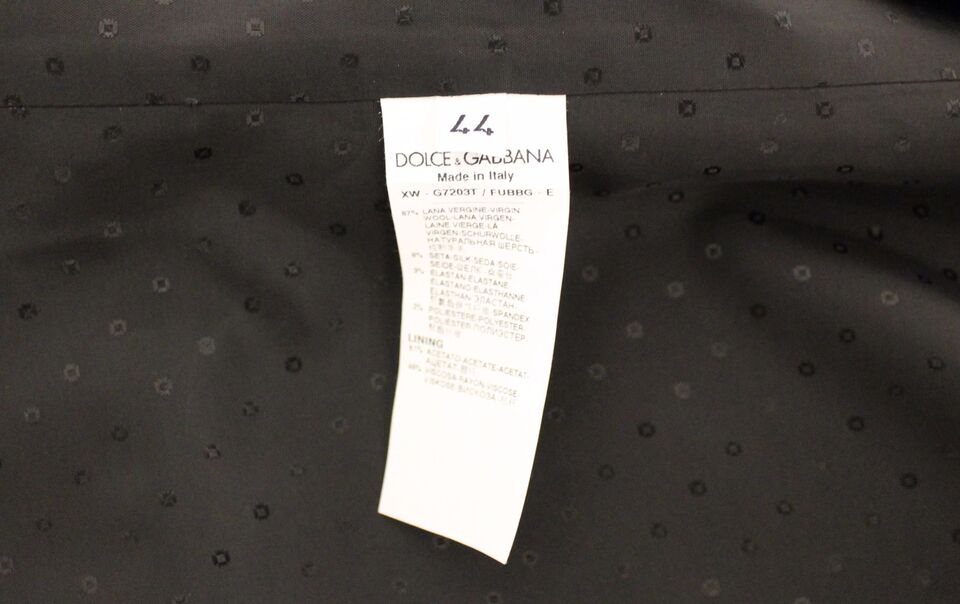 Dolce &amp; Gabbana Zwarte Wollen Zijden Stretch Jurk Vest Blazer
