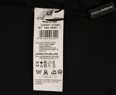 Dolce &amp; Gabbana Grijze Slim Fit Jurk met Knoopsluiting en Formeel Vest