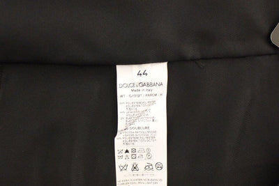 Dolce &amp; Gabbana Grijze Wollen Stretch Jurk Vest Jas Blazer