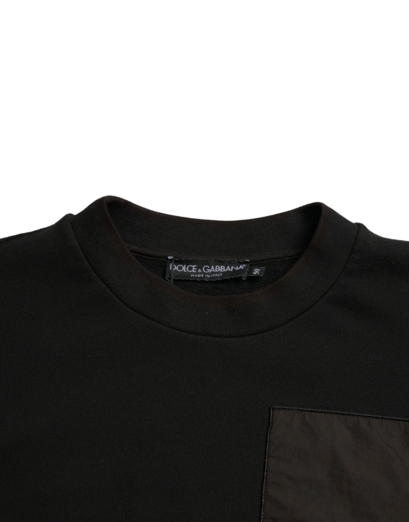 Dolce &amp; Gabbana Zwarte Katoenen Ronde Hals Heren Pullover Trui