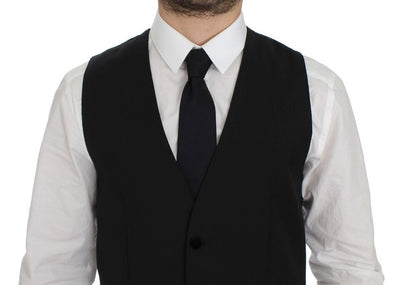 Gilet de soirée en laine noire Dolce &amp; Gabbana