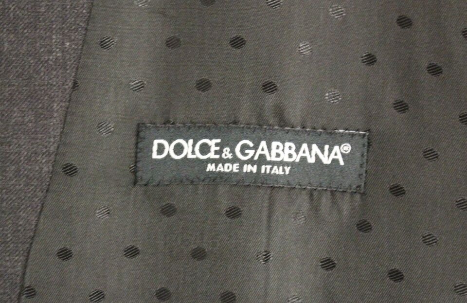 Dolce &amp; Gabbana Grijze Wollen Formele Jurk Vest Gilet Weste