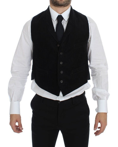 Dolce & Gabbana Black Manchester Single Breasted Vest