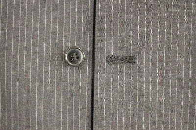 Gilet simple boutonnage en laine à rayures grises Dolce &amp; Gabbana