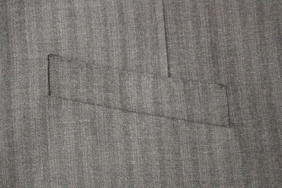 Gilet simple boutonnage en laine à rayures grises Dolce &amp; Gabbana