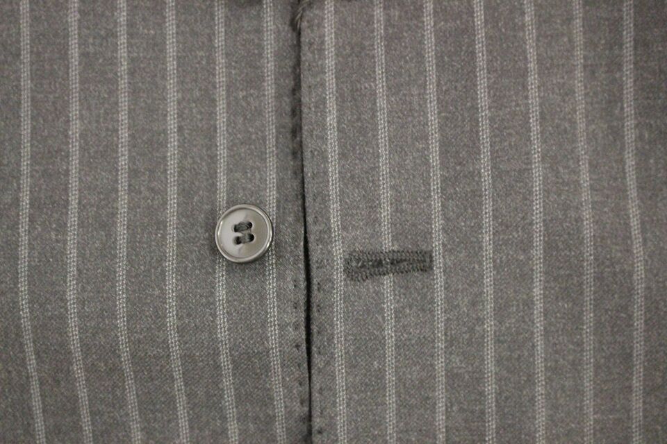 Gilet en laine à rayures grises Dolce &amp; Gabbana avec logo