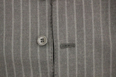 Gilet en laine à rayures grises Dolce &amp; Gabbana avec logo