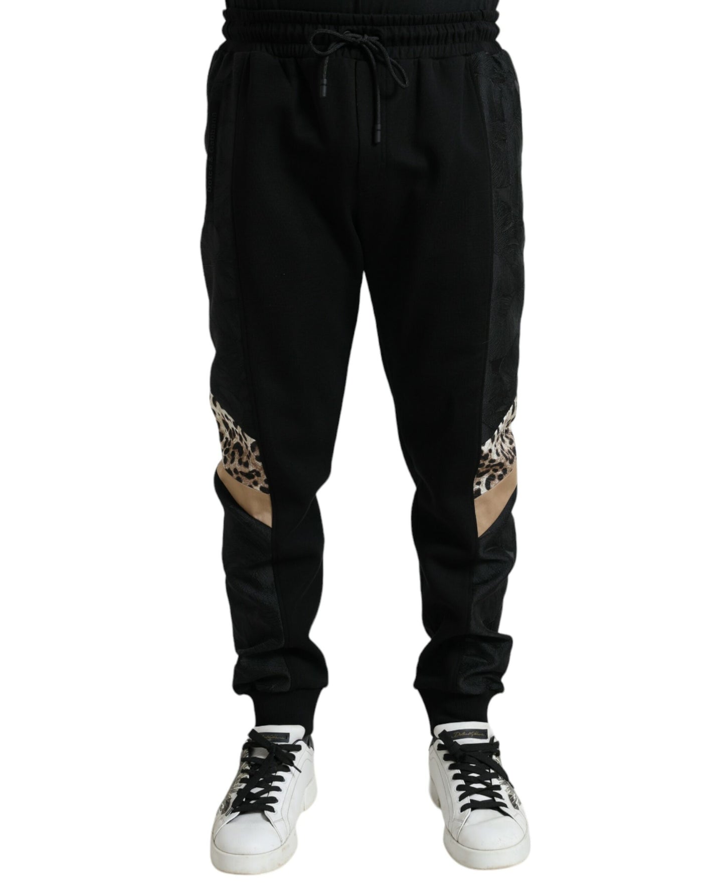 Dolce &amp; Gabbana Zwarte Katoenen Slim Stretch Joggingbroek