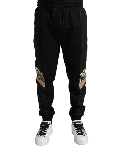 Dolce &amp; Gabbana Zwarte Katoenen Slim Stretch Joggingbroek