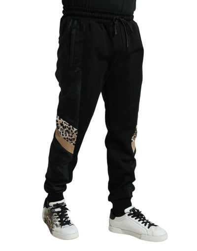 Dolce &amp; Gabbana Zwarte Katoenen Slim Stretch Joggingbroek