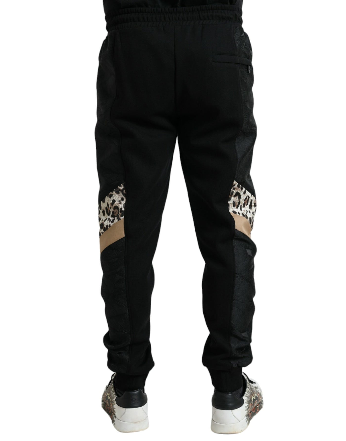 Dolce &amp; Gabbana Zwarte Katoenen Slim Stretch Joggingbroek
