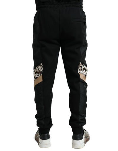 Dolce &amp; Gabbana Zwarte Katoenen Slim Stretch Joggingbroek