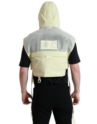 Veste de sport à capuche en nylon jaune Dolce &amp; Gabbana
