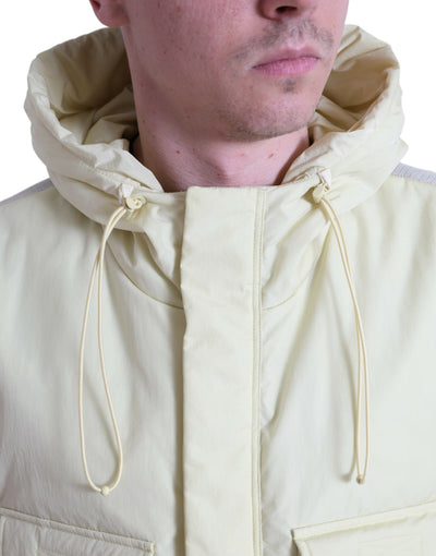 Veste de sport à capuche en nylon jaune Dolce &amp; Gabbana